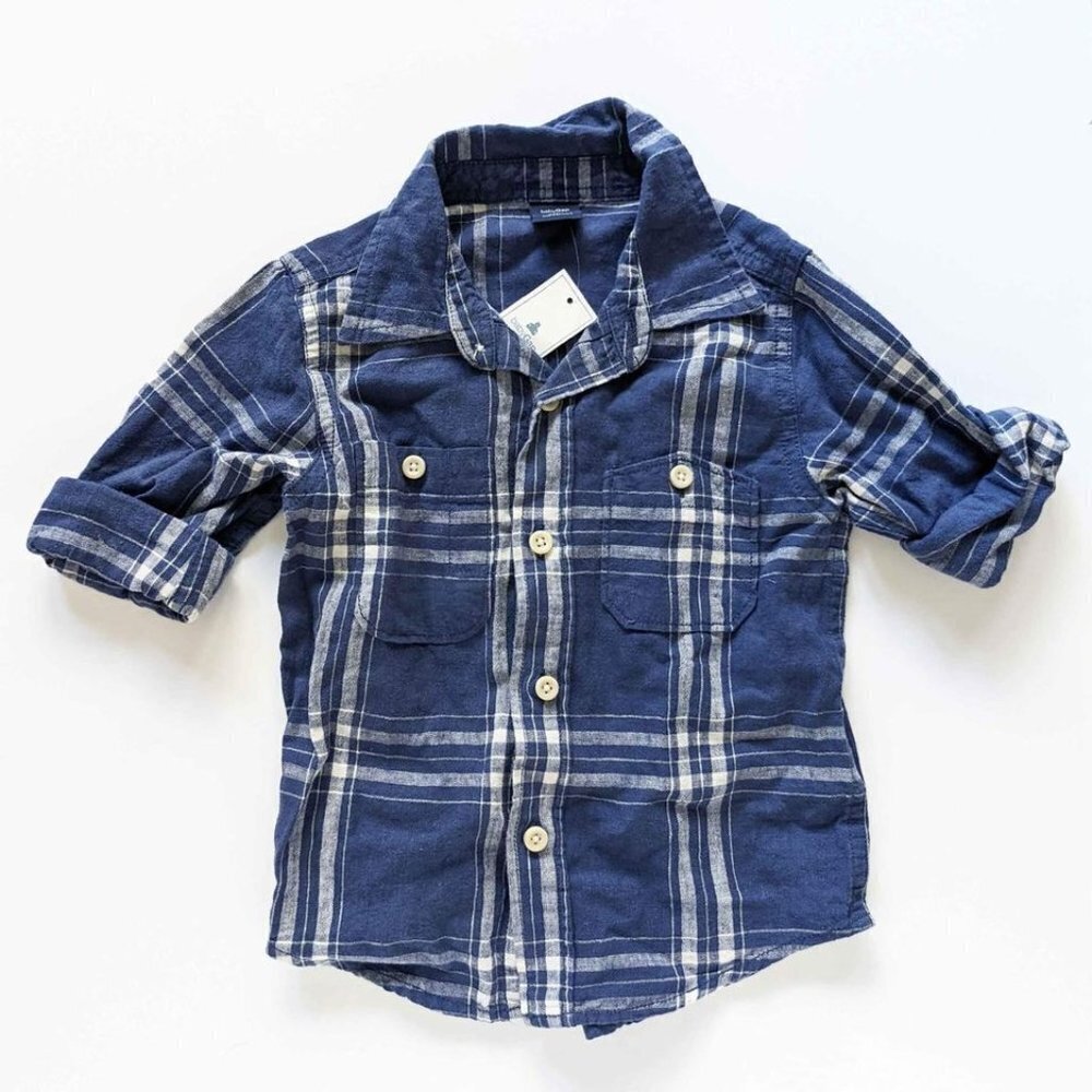 babyGap toddler 2 years plaid button down shirt